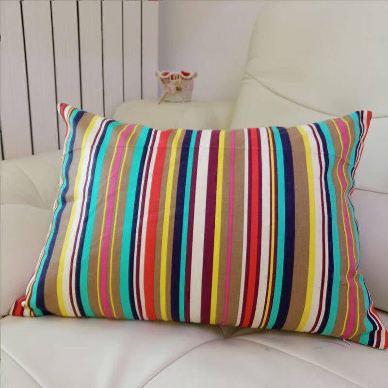 花仟陌长方形抱枕套不含芯靠垫沙发靠枕棉靠背老粗布长条护腰枕客厅