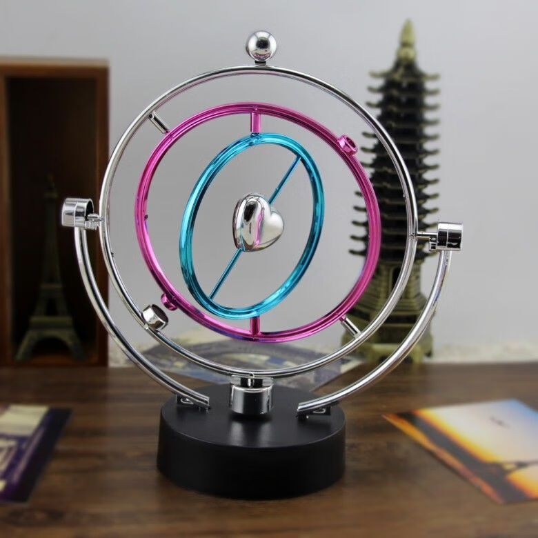 创意混沌摆家居客厅装饰品摆件朋友生日礼物牛顿摆009天体混沌摆插电