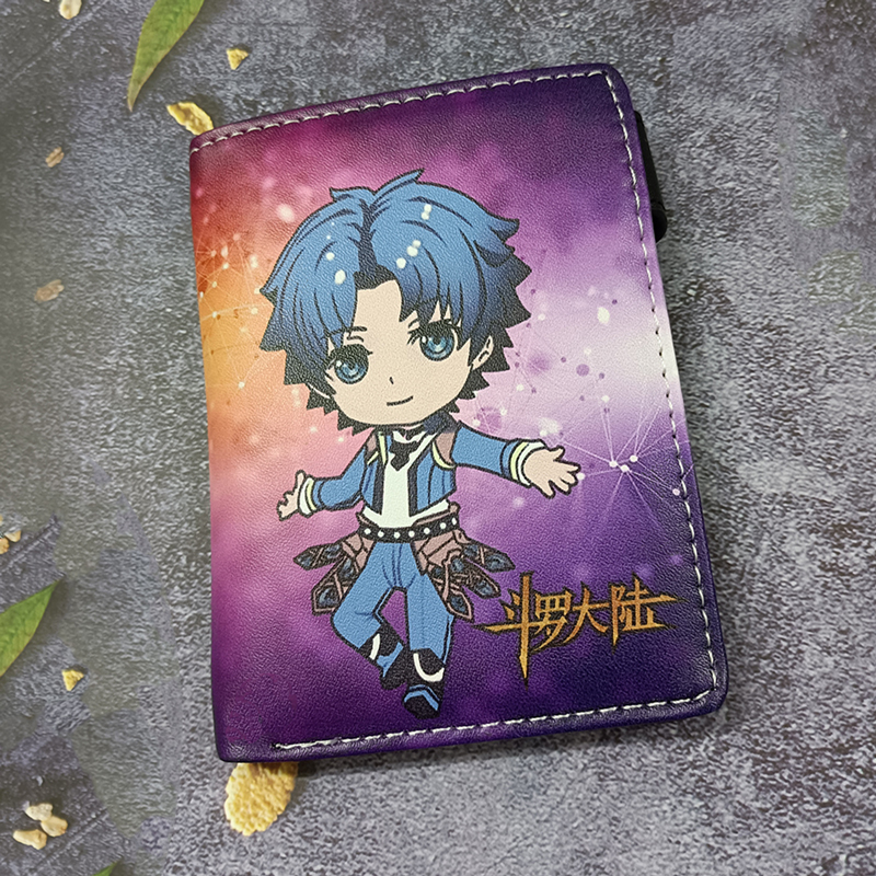 动漫游戏卡通周边卡包竖款唐三斗罗大陆男女学生零钱位短款pu皮夹