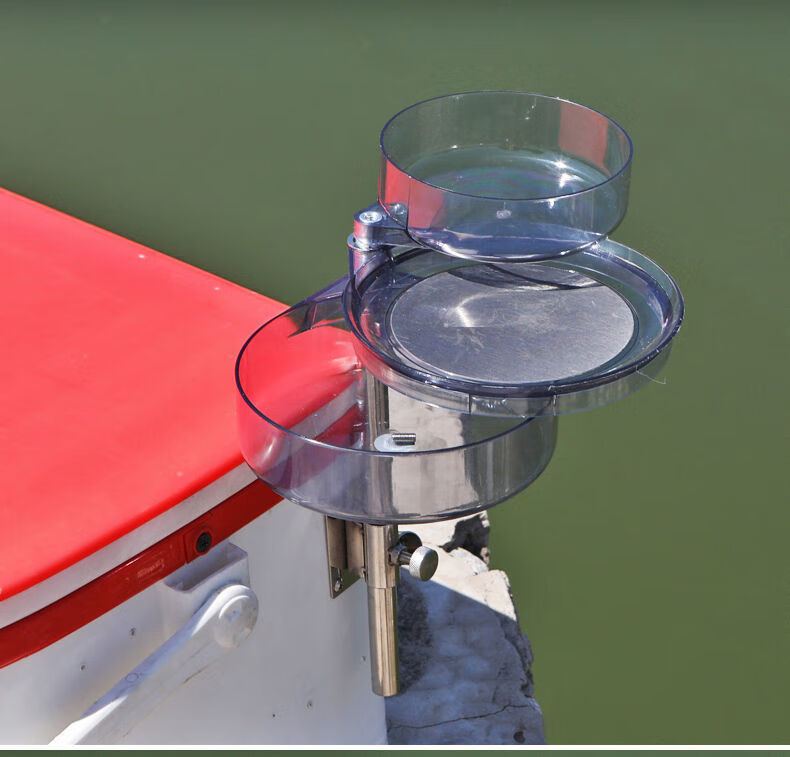 云端兔全磁拉饵盘强磁三合一拉饵盒钓箱钓椅通用饵料盆开饵盆地插支架