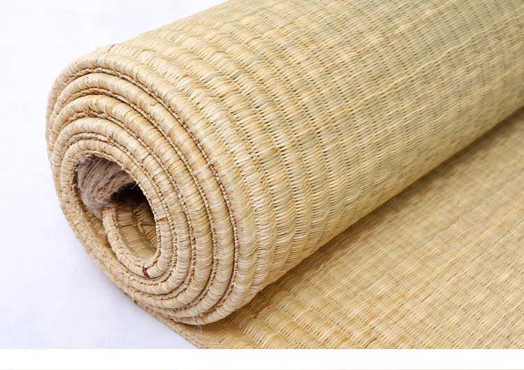 天然手工草席芦苇席草编席子学生宿舍单人草席夏季凉席定制绿色包边