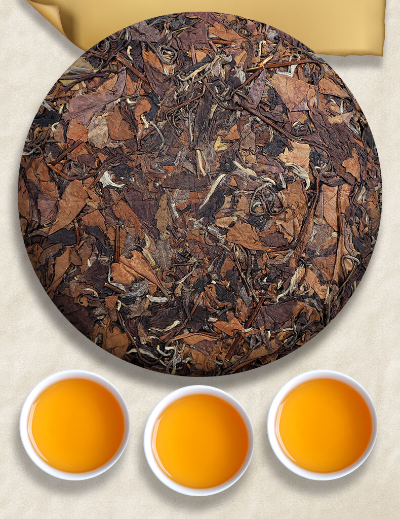 福鼎白茶老白茶6年老寿眉原料茶叶2014年老白茶饼350g茗聚惠