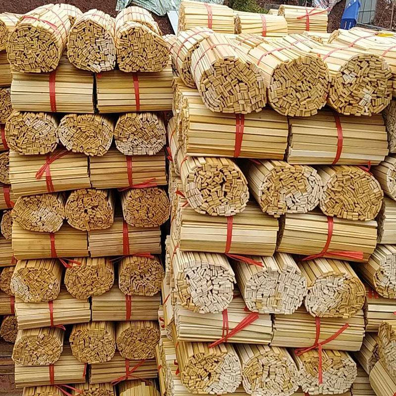 diy创意小方竹片竹条竹块抛光无竹节模型竹灯笼鸟笼筷子材料湖南长