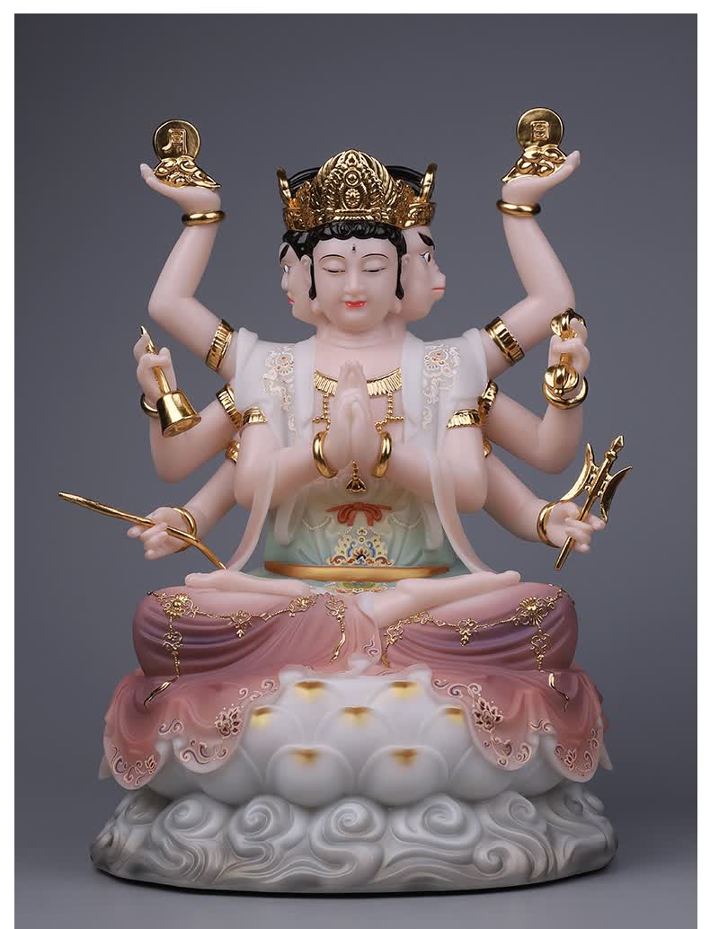 九黎圆通 汉白玉斗姆元君神像家用斗母元君斗姆星君像斗姥道观圆明君