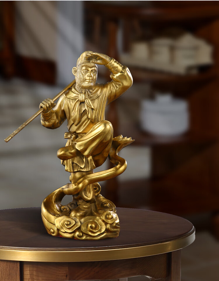 纯铜齐天大圣孙悟空摆件家居客厅斗战胜佛美猴王铜猴子工艺装饰品高28