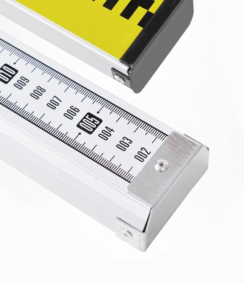 塔尺水准尺加厚标尺伸缩标高尺测量工具 高清加厚双色款5米【图片