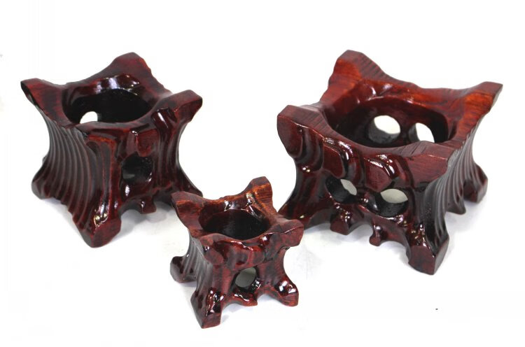 石头底座免挖槽奇石托架石鹅卵石水晶球带槽支架摆件架子免挖槽长方