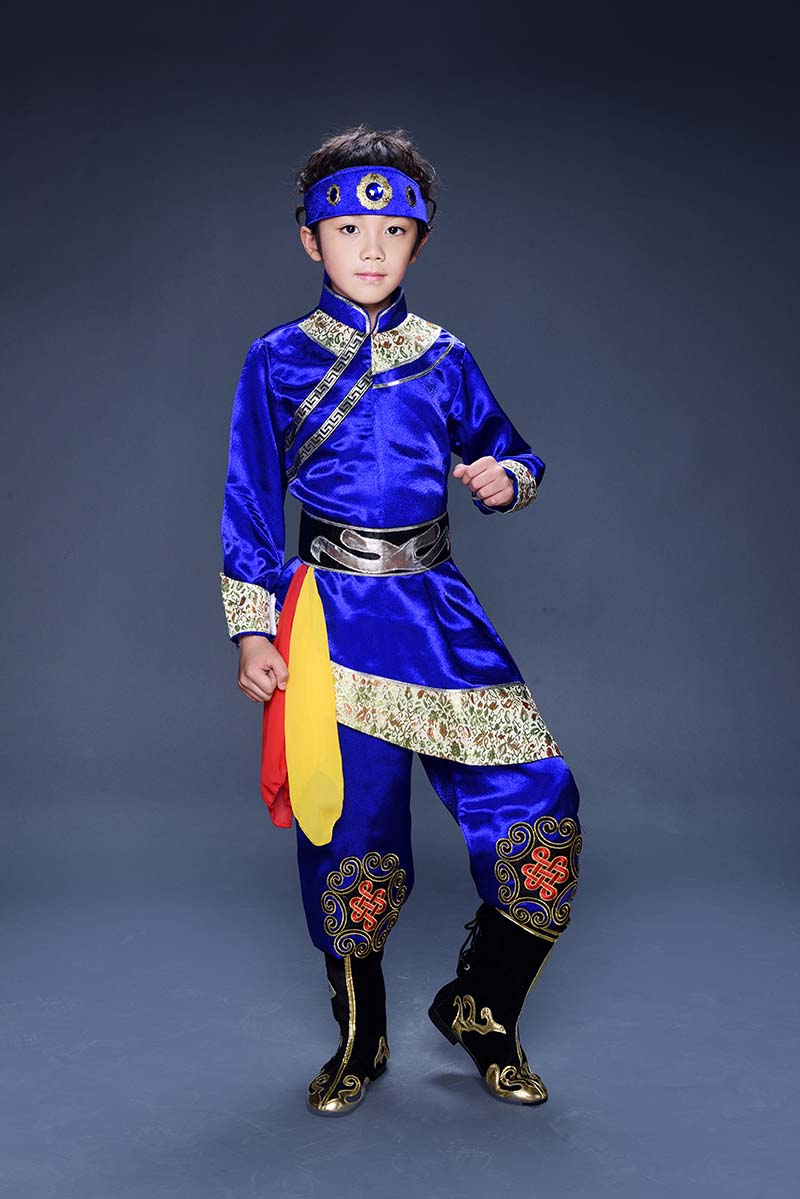 56个少数民族服装儿童男童男学生大集合长袖风幼儿园1180137维族男