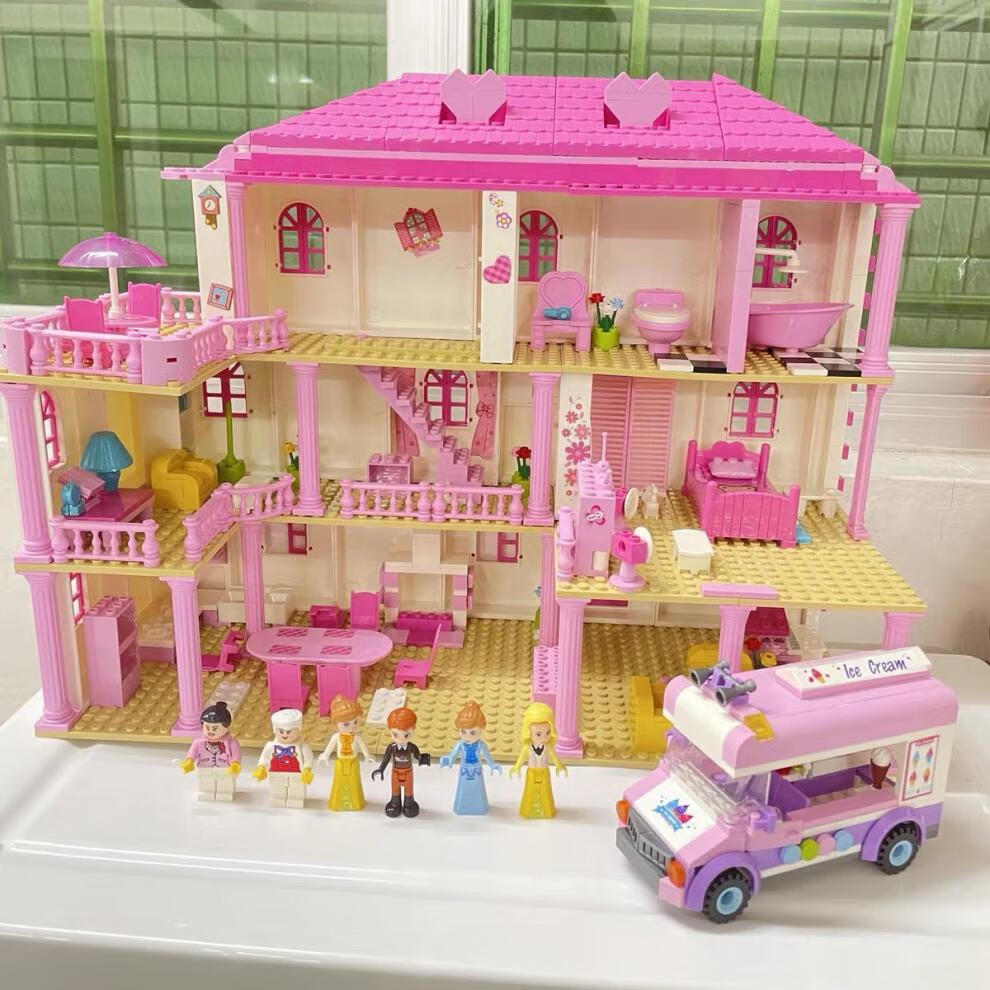 乐高lego48小时发货兼容女孩拼装玩具积木拼图小颗粒公主城堡匹配玩具