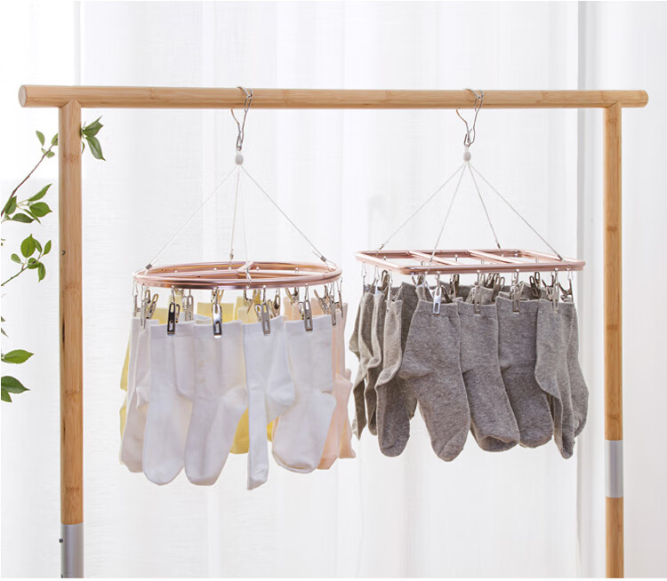 凉袜子的架子多功能衣架挂钩多夹子家用婴儿的挂衣架晾晒袜子学生宿舍