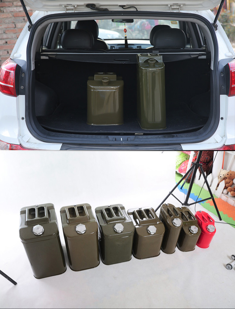 加厚铁油桶汽油桶30升20升10升5l加油桶柴油壶铁桶汽车备用油箱加厚铁