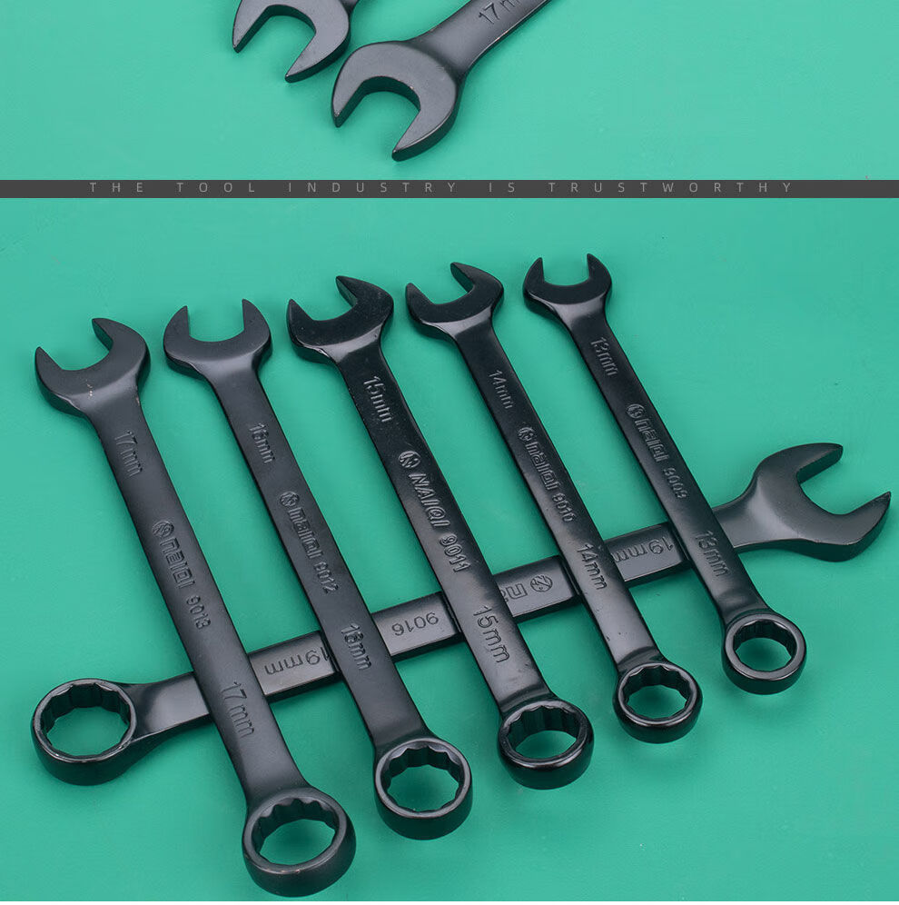 电泳梅花扳手套装开口两用扳手8-32呆口汽修机修套筒扳手工具 两用