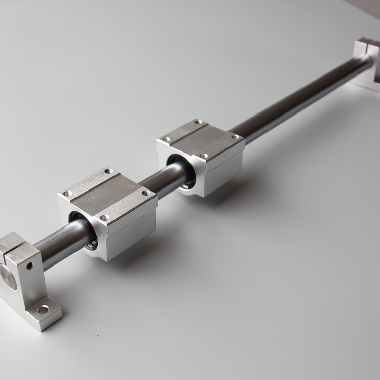 联能 直线导轨实心钢管圆柱光轴scs滑块sk立式支撑座固定整套滑道滑台