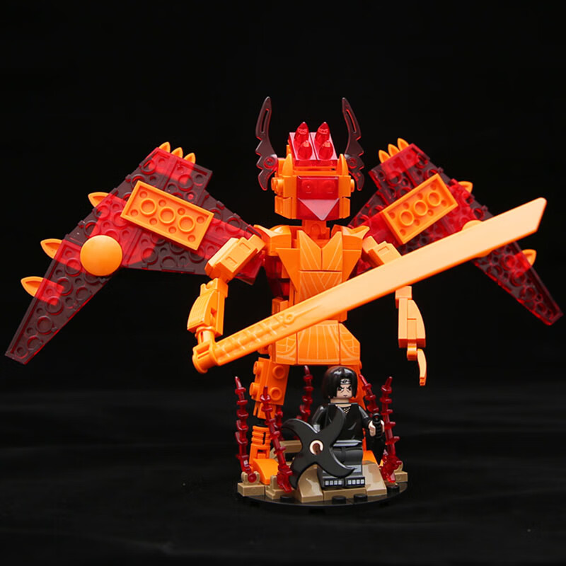 火影忍者手办宇智波鼬须佐能乎关节可动积木模型摆件男孩礼物