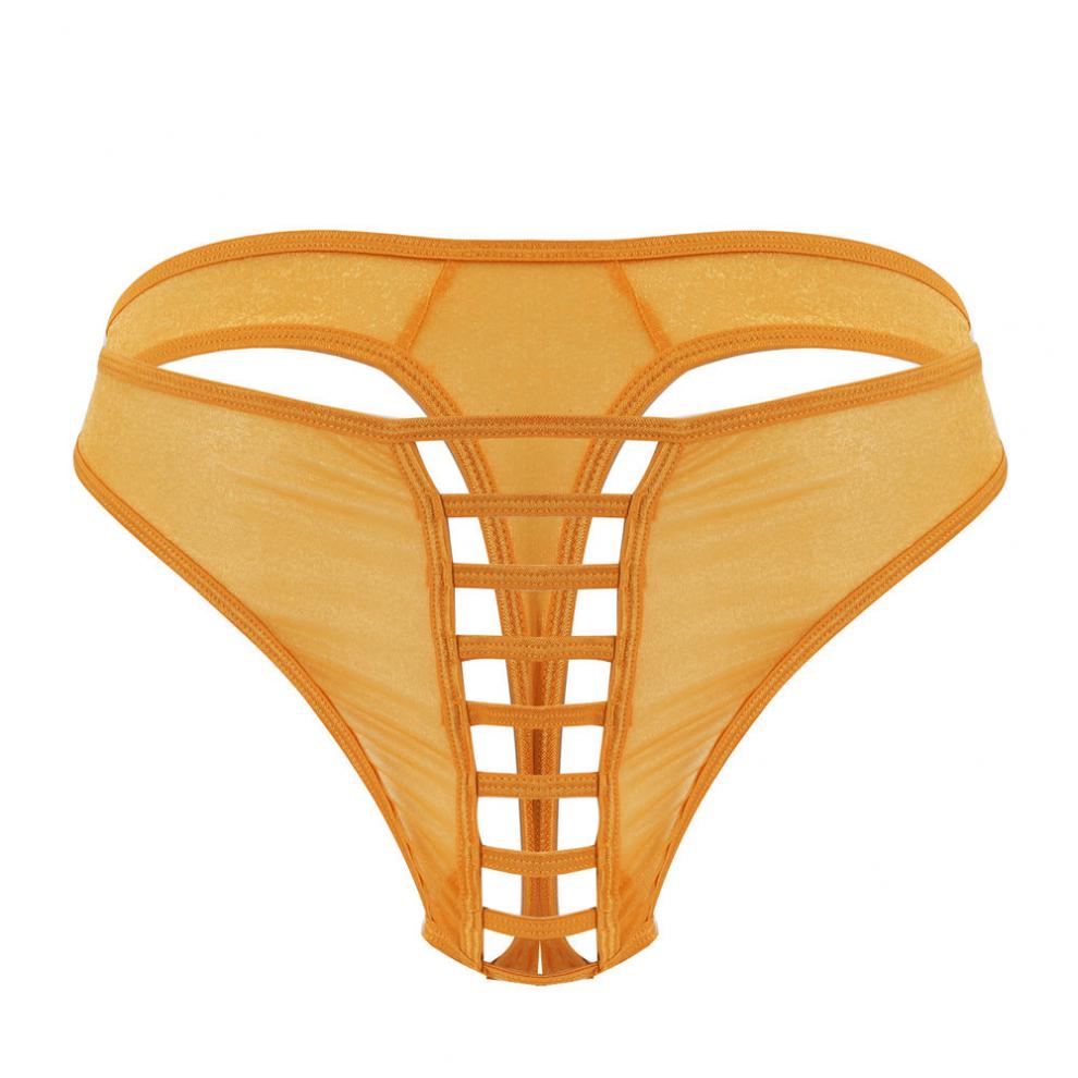 保密发货欧美男士镂空情趣丁字内裤透明玻璃网纱透气舒适男式时尚运动