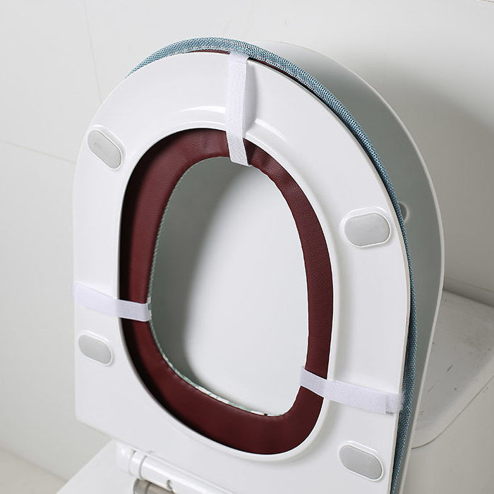 特大号马桶坐垫四季防水可擦洗坐便器套欧式加厚马桶座圈加大柔软条绒