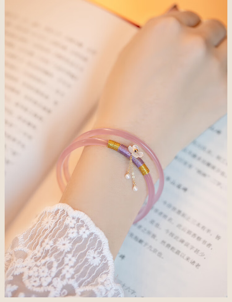 檀福匠叮当镯女手镯秋冬小众国风细条古风原创一对玉镯镯子行云一对