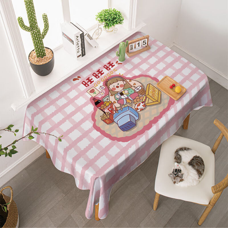 可爱桌布ins风少女心宿舍电脑桌布儿童餐垫桌巾茶几桌布小清新wzb159