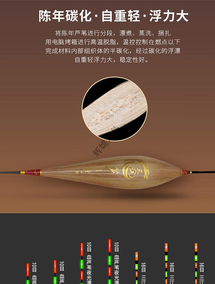 化氏一味旗舰同款夜光漂日夜两用鱼漂cr425高灵敏黑坑纳米无影醒目