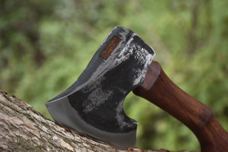 龙泉纯手工锻打加厚加重骨斧屠夫商用斩大骨斧头家用锋利剁骨刀维京