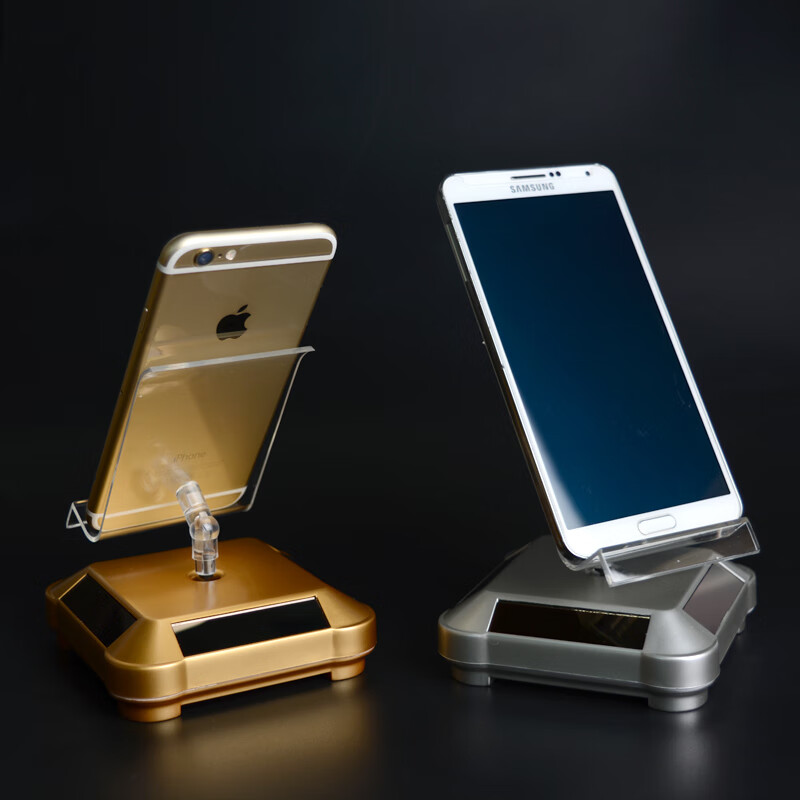 可狄首饰手表玉器手机旋转灯光展示台太阳能电池转盘托盘展架 宝鼎单