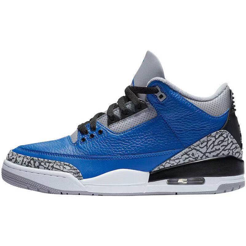 air aj3藤原浩 aj3北卡蓝叶绿素赛车蓝黑白手稿男女运动鞋篮球鞋 aj3