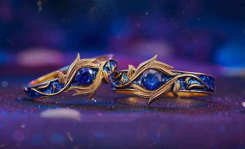 斗罗大陆周边戒指 唐三小舞订婚情侣开口对戒 魂环挂件首饰水晶挂链