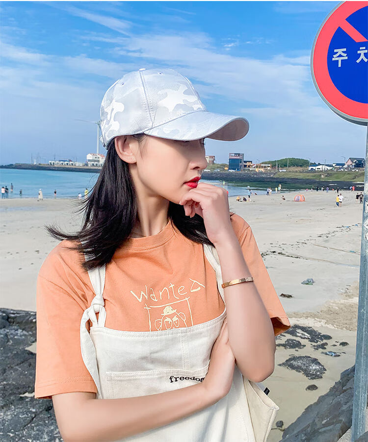 夏季遮阳棒球帽女高品质棒球帽女迷彩鸭舌帽韩版百搭潮女士出游遮阳