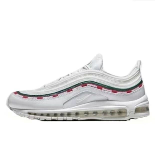 airmax97黑白银全掌气垫鞋南海岸笑脸耶稣圣水男女跑步鞋银子弹36