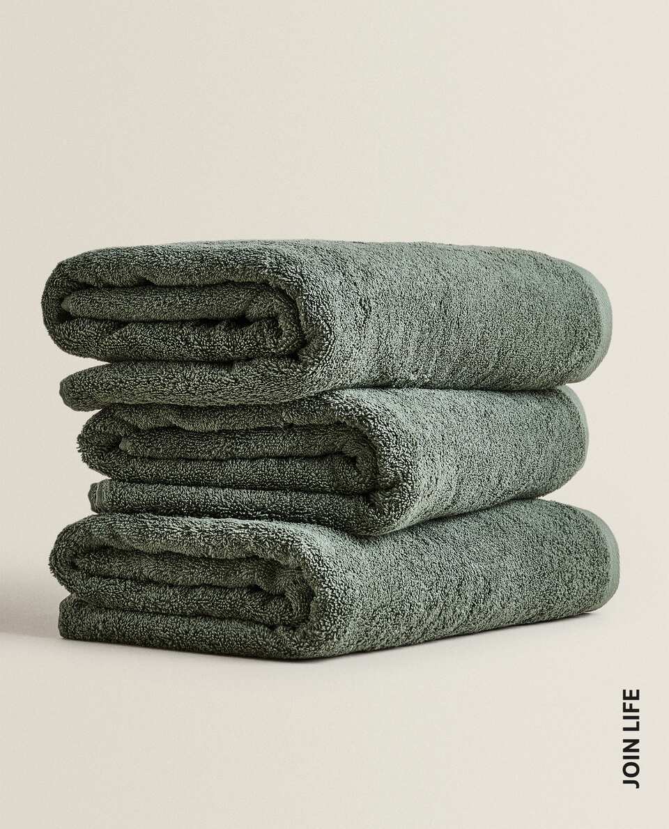 zarahome浴巾zarahomejoinlife系列浴室洗澡洗脸毛巾浴巾44506墨绿色