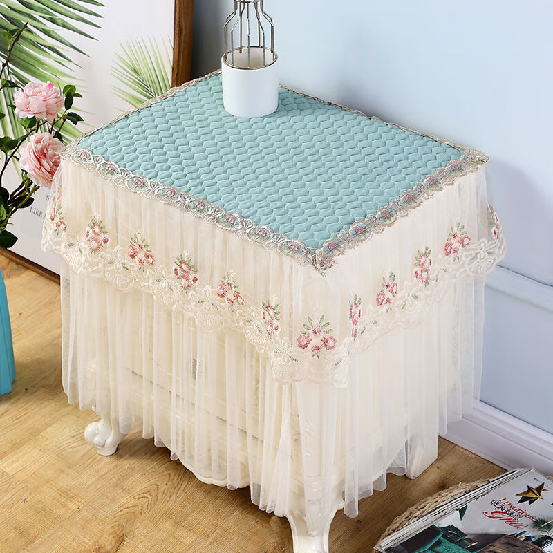 咔喵kamiao蕾丝床头柜罩套防尘罩公主风夹棉加厚床头柜保护罩保险箱罩