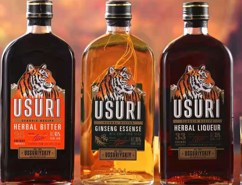 俄罗斯虎头酒小虎酒巴里赞姆滋补养生酒伏特加人参酒强酊草酊虎酒强酊