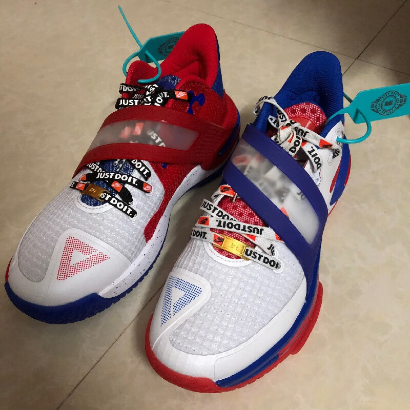 适配匹克闪现2代路威美国队justdoit黑白色鸳鸯篮球鞋潮鞋带justdoit