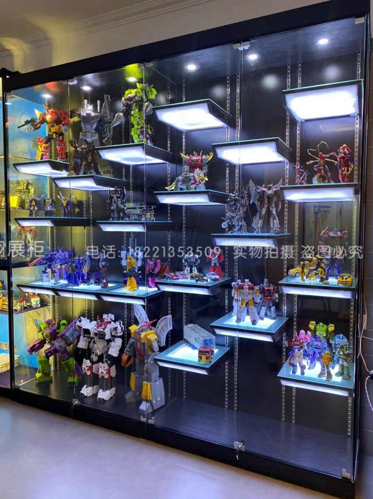 乐高展示柜展示柜玻璃柜子模型收纳展示架商用礼品透明陈列架乐高展示