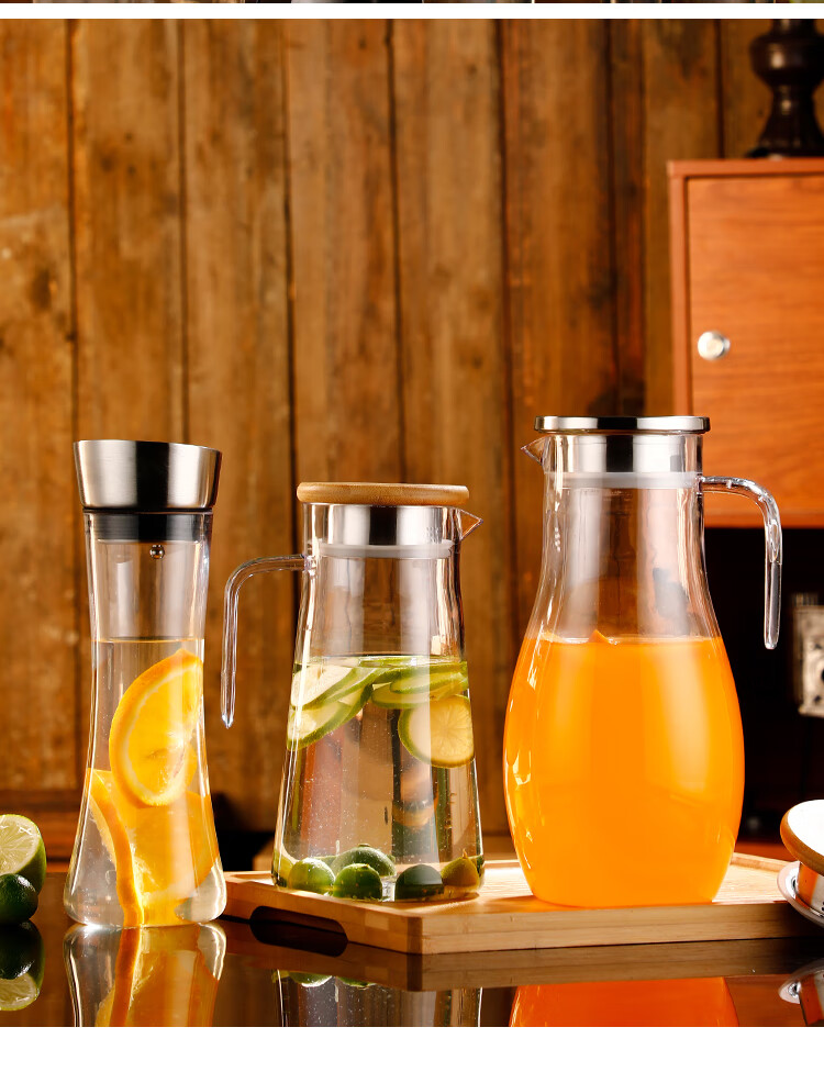 亚克力扎壶塑料果汁壶pc耐高温酒吧ktv饮料冷凉水壶餐厅水果茶壶16l