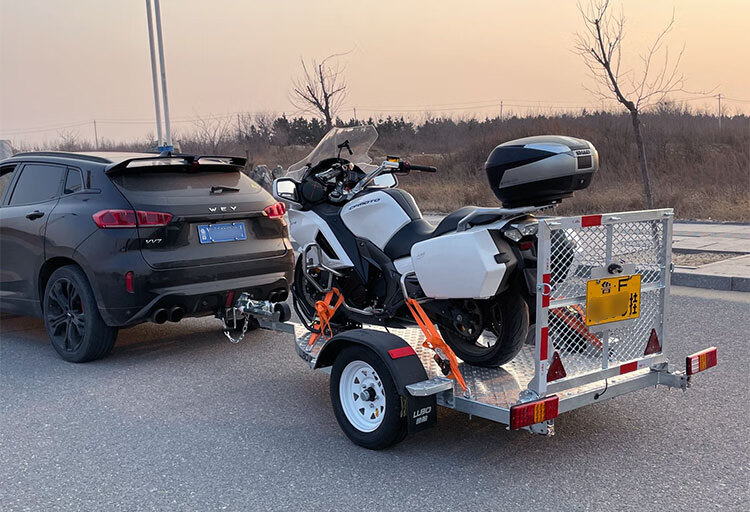 摩托车拖车重机车拖车牵引拖车挂车后挂式 越野 摩托车拖车架 双拖需