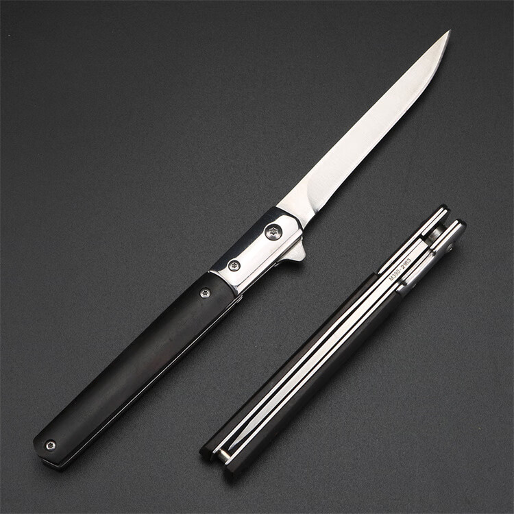 菊田水果刀野外用家用随身高硬度刀子多功能刀日式便携折叠 桔红色 60