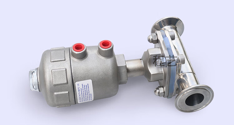 不锈钢头气缸气动隔膜阀制药常闭开双膜快装气动隔膜阀单作用 a款316