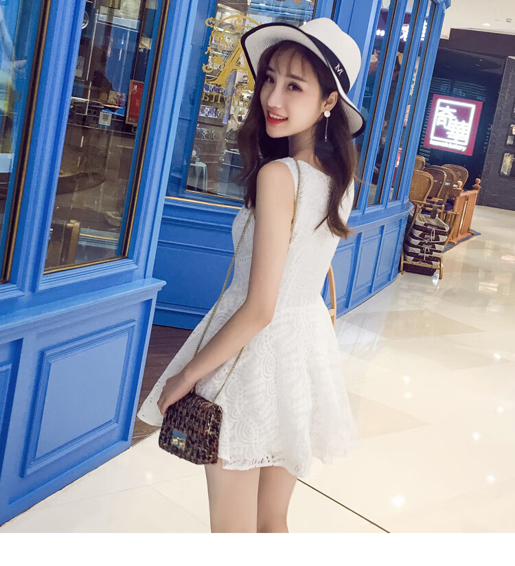 女生超短裙性感150cm瘦矮小个子超仙吊带连衣裙短款女夏155女装xs超短
