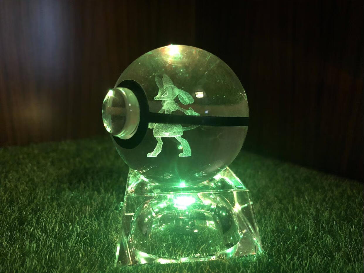 精灵球口袋妖怪超梦梦幻宝可梦男孩玩具流彗耿鬼加一个水晶发光底座