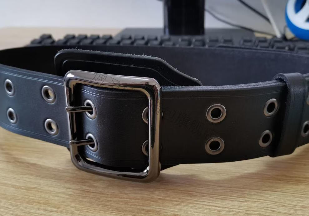 牛皮特战腰带黑色多功能软质战术双排孔双排扣腰带男士皮带库尤加硬