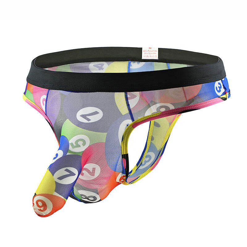 男2022年新款枪弹分离男士内裤性感印花裤低腰内裤半透明潮男白口红s