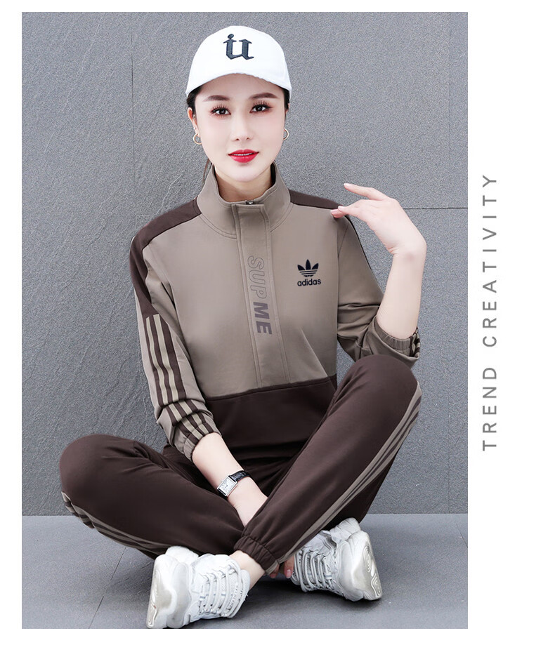 adidas阿迪达斯三叶草自营旗舰店夏秋季运动服套装女2022时尚休闲网