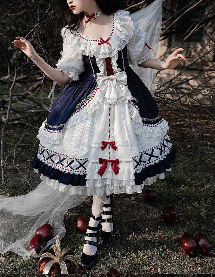 lolita茶会花嫁 洛丽塔在逃公主白雪姬lolita裙茶会夏天童日常花嫁