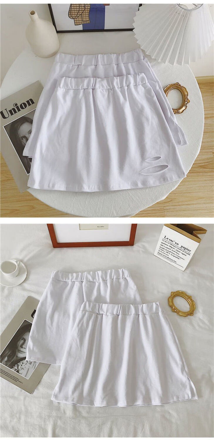 学生韩版卫衣打底神器假下摆遮屁帘儿小屁帘冬季屁屁帘半身短白色侧