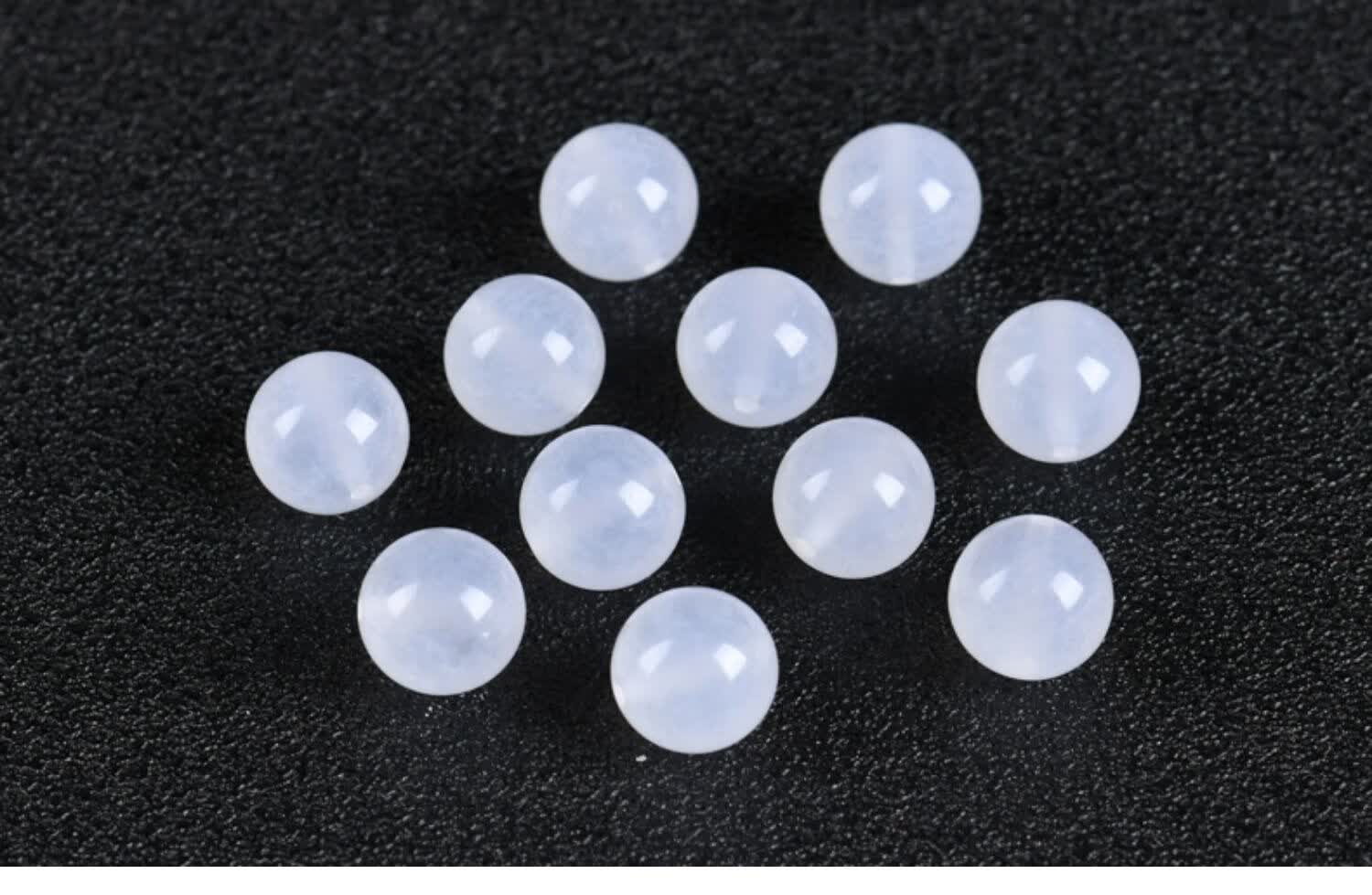 7a新疆昆仑白玉髓散珠子diy饰品配件半成品手工材料白玉圆珠 精选白玉