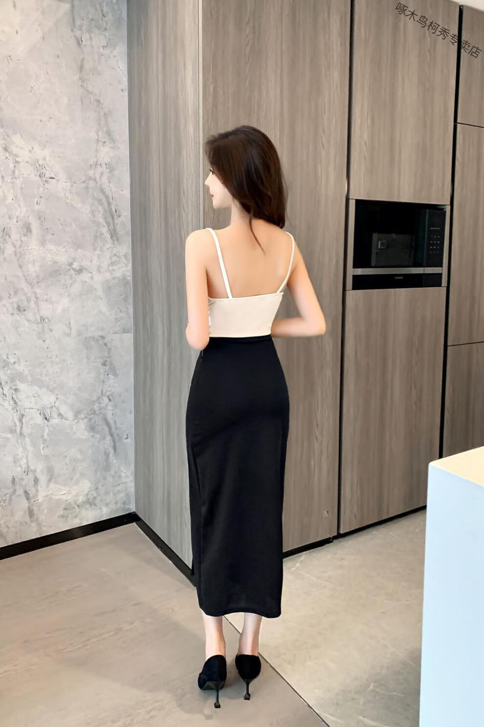 啄木鸟夜总会连衣裙小姐服性感吊带中长裙礼服夜塲上班工作衣服夜店女