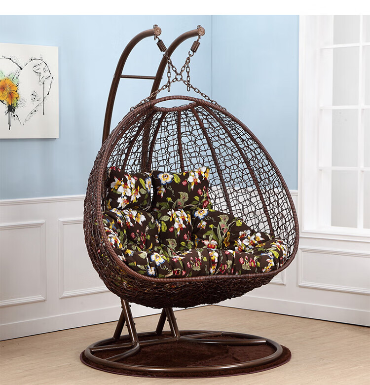 双人吊椅吊篮藤椅户外阳台秋千大号摇篮椅室内外鸟巢粗藤吊篮庭院休闲