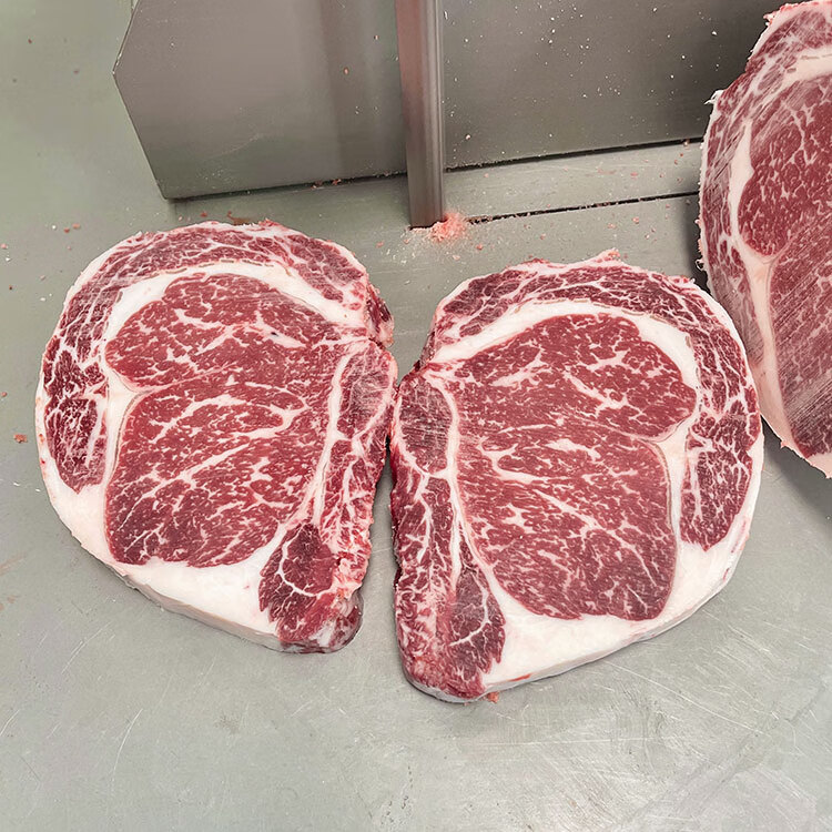 原装整块纯种和牛a2a3肉眼牛排谷饲600天高端m6789 级雪花牛扒肉 赣香