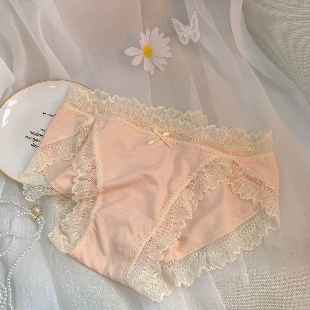 浪莎少女内裤甜美蕾丝薄款花边凉感冰丝夏季日系性惑短裤头底裤衩学生